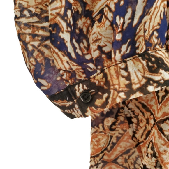 2/$35 Sale Semi Sheer Flowy Blouse  3/4 sleeves  Sz L - Picture 5 of 11